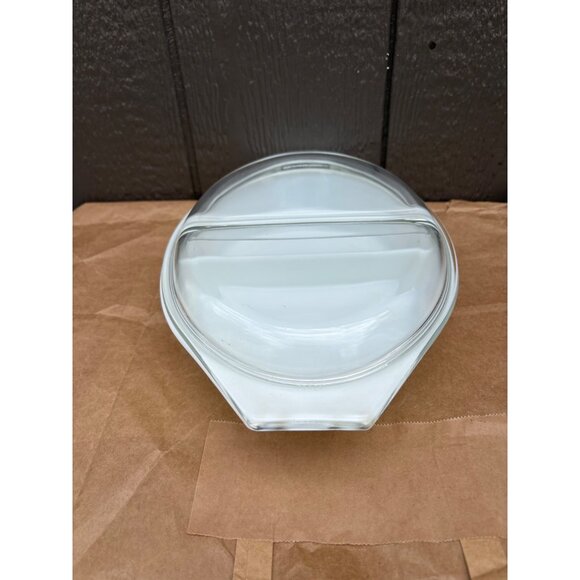 Pyrex Divided Town & Country Casserole Dish Lid Orange Yellow Starburst 1.5 QT - Picture 3 of 14